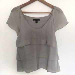 Banana Republic 100% Silk Tiered Shirt